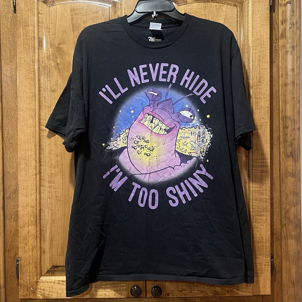 Disney Moana Tamatoa T Shirt‎ 2XL Im Too Shiny T Shirt Black Purple Port Company